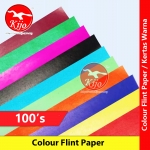 【100-Sheets】 Kertas Warna Warni Berlilin Color Paper Colour Flint Paper #Art #Cut #Design #手工剪纸 #窗花纸#美术 #手工纸 #蜡光 #剪纸 #6931